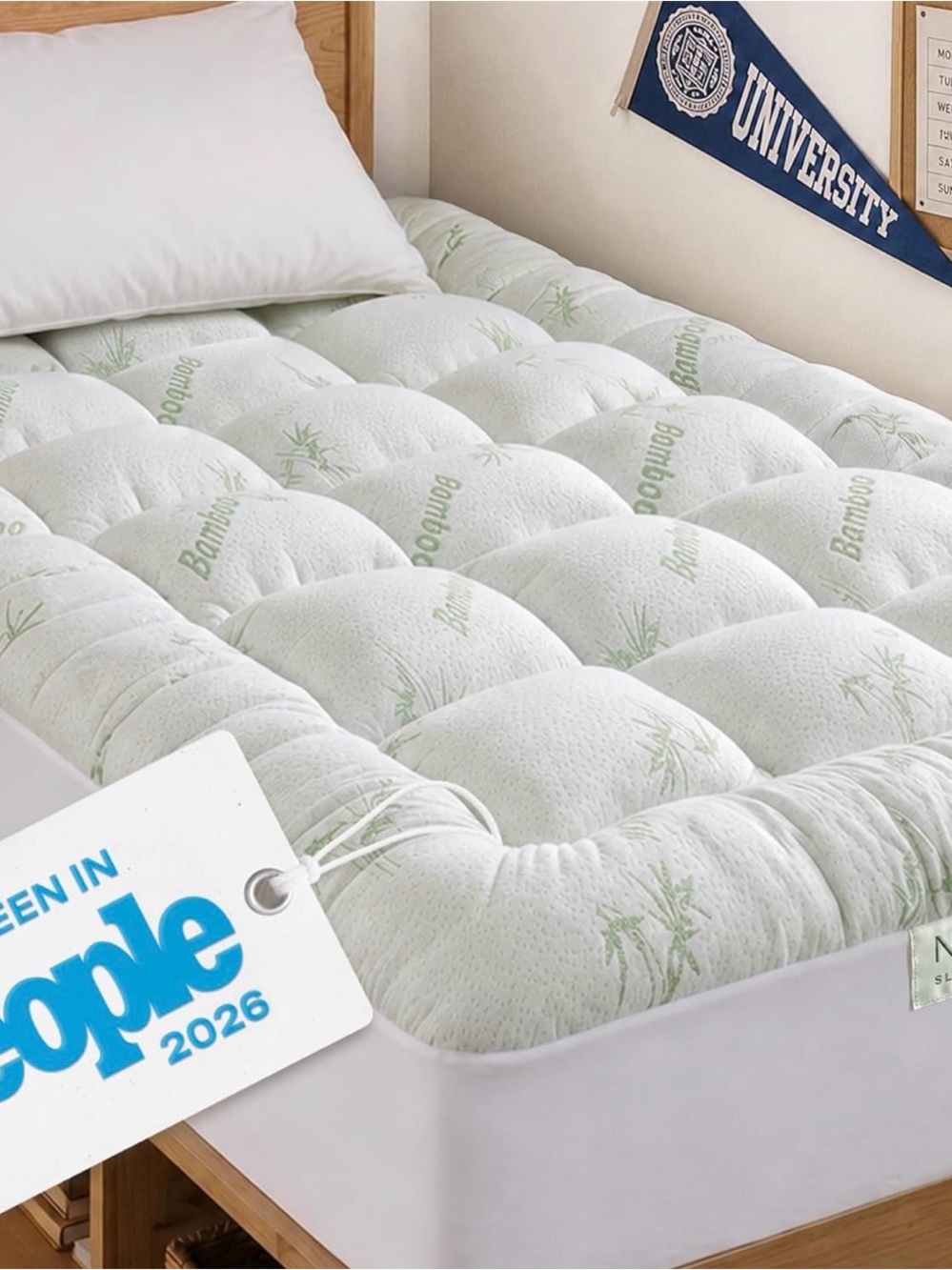 Bamboo Mattress Topper AND Sonoma Goods 100% Cotton Percale Twin XL Sheet Set